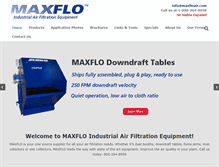 Tablet Screenshot of maxfloair.com